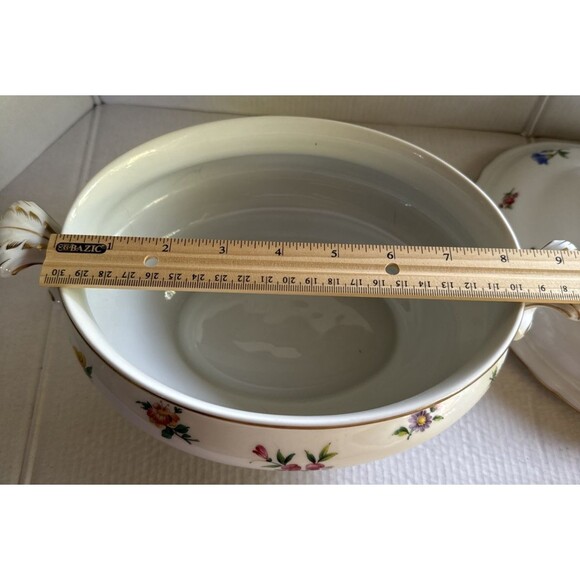 Vintage HUTSCHENREUTHER Mirabell Maria Theresia Dinnerware: HANDLED CASSEROLE - Picture 6 of 8